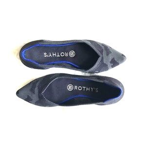 Rothy’s The Point Black Camo Flats